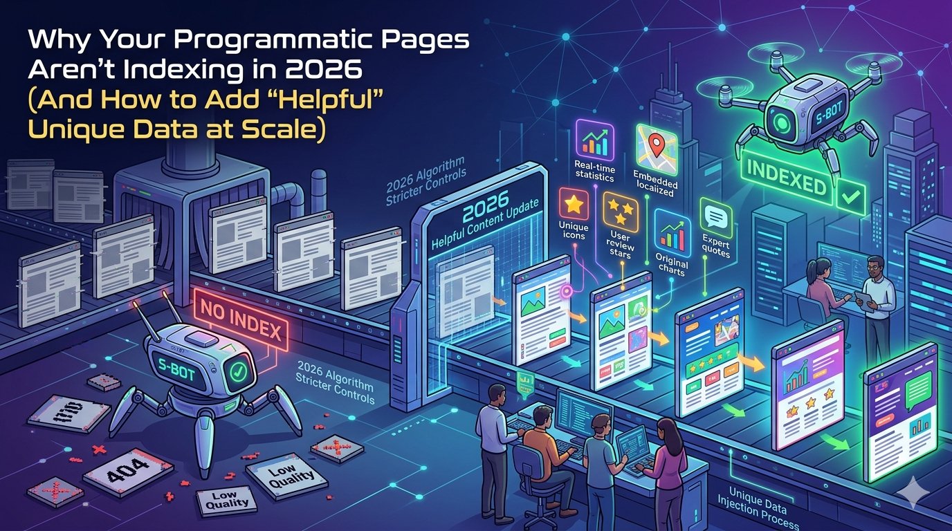Why Your Programmatic Pages Aren’t Indexing in 2026 (And How to Add 'Helpful' Unique Data at Scale)